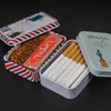 Bande nostalgique créative rétro 20 étui à cigarettes boîte à tabac en métal portable scellé étanche à l'humidité et à la pression