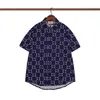 Men's Dress Shirts Luxury Slim Silk T-Shirts Short Sleeves Casual Business Wear Plaid Floral Casual Shirts Brand