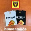 2022SS Human Made Pizza T-Shirt Men Women Hoge kwaliteit Kaas Grafische T-shirt Oversize Tops Summer Short Sleevet220721