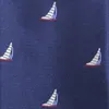 Bow Ties Sailboat Necktie Microfiber Jacquard Sailing Boat Pattern Tie Father's Day Birthday Wedding GiftBow