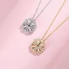 Chains Love Clover Necklaces For Women Couple Pendants Gold Plated Choker Trend Retro O Jewelry Aesthetic Valentines Day GiftsChains Sidn22