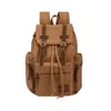 Backpack Vintage Men Casual Canvas Leather Rucksack Satchel Hiking Bag School -OPK