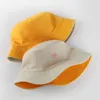1 adet pamuklu açık şapkalar çift güneş koruma kovası şapka kalp nakış çift taraflı geri dönüşümlü yaz şapkası 0615