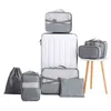 7 teile/satz Männer Reisetasche Sets Wasserdichte Verpackung Cube Tragbare Kleidung Sortierung Fall Frauen Gepäck Organizer Tasche Zubehör Dropship J220708