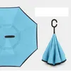 Creative Inverted Umbrella Sun Rain LongHandled Umbrellas Reverse Windproof Double Layer Chuva CHook Hands WLL13356820763