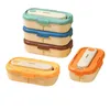 Bento Box Eco-Friendly Lunch Boxs Food Container Microwavable Dinnerware Lunchbox YF0105