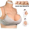 Realistic Big Tits Breastplate Fake Chest Breast Forms Cosplay Crossdresser Bodysuit Female Chest Transgender Sissy Mastectomy 220708