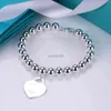 Bracelet pendentif de créateur de mode Original 925 Bracelet de perles de coeur anglais pour femmes avec boîte G2208023942945