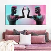 Two Black African Nude Women Oil Painting on Canvas Posters and Prints Scandinavian Wall Art Picture for Living Room Home Decor