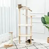 Cat Tree House Cats Activity Center with Double Condo Indoor Soft Perch Fully Wrapped Scratching Sisal Post rascador gato 220624293004435