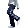 Men's Jeans Men Skeleton Baggy Causal Pants 2022 Japanese Streetwear Wide Leg S Male Blue Vintage Denim Trousers 5XLMen's