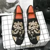 حذاء المتسكعون أحذية فو من جلد الغزال الأسود أعمال حفل زفاف عارض