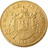 Frankreich 20 Frankreich 1862A/B Vergoldete Kopie Dekorative Münze Metallstempel Herstellung Fabrikpreis