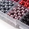 Other Colorful Warm Color Series Glass Pearl Boxed Scattered Beads Round DIY Ornament Bead Accessories Wholesale Jewelry Edwi22