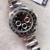 U1 Factory Quality Watch ST9 STEL Wszystkie subdials działający 40 mm Automatyczny 3866 Ruch mechaniczny szafir szklany męski ceramiczny ramka szary zegarki tarcza