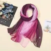 Fashion Ombre Gradient Georgette Chiffon Scarf Shawls Women Foulard Neckerchief Muslim Hijab Headscarf Wraps