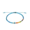 Bracelet oeil turc blanc bleu mauvais yeux Couple chanceux Bracelets pour femme coloré perle corde chaîne tissé Bracelet bijoux