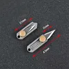 Nieuwe aankomst High End EDC Pocket Knife 420J2 Stone Wash Blade Brass/TC4 Titanium Alloy Handle Mini Utility Knives
