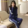 Casual Sleepwear Cotton Big Size Women Pajamas M L XL 3XL 4XL 5XL Cotton Pajama Set Sporty Style Plus Size Cotton Home Suits 220421