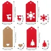 Christmas Decorations PCS Tags Kraft Paper Gift Hang Labels With 100M String Suitable For Favor Party AChristmas