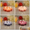 Decoração de casas de velas Jardim new9pcs/caixa em forma de coração decorações de dia dos namorados de aniversário romântico amante amor velha da luz de velas vela rrd12