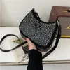 Designer Rhinestone Diamante handbags shoulder bags Purse canvas luxury lady chains purses Composite women Chest pack Tote messenger Hobos bag