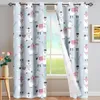 Curtain & Drapes Upetstory Cute Alpaca Blackout Curtains For Living Room Bedroom Kids Home Decoration Window Treatment Blinds CortinaCurtain