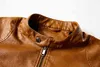 Giacche di pelle di marca Thoshine Uomo Giacche di capispalla di moda con cerniera di qualità superiore Colletto alla coreana Giacche di autunno primavera Top L220725