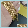 Chains Necklaces Pendants Jewelry 5Mm Gold Bracelet For Men Sier Link Chain Bracelets 19-23Cm Fashion Wholesale - 0769Wh Drop Delivery 202