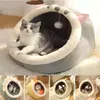 Sweet Cat Bed Warm Pet Basket Cozy Kitten Lounger Cushion Tent Soft Suitable for Small Dog Mat Bag Cave House s 220323