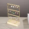 Massief hout ijzer oorbel rekken huishoudelijke oorbellen opslag sieraden rack opknoping oorbellen kartonnen display rekwisieten