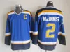 c2604 Hommes 1996 Vintage # 2 Al Macinnis Hockey Maillots Bleu Cousu Chemises 2002 Nation Team Rouge Noir A Patch M-XXXL