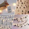 Strings String Lights 5M/10M Po Clip Fairy Outdoor Battery Operated Garland Christmas Decoration Party Wedding XmasLED LED