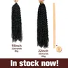 22" Water Wave For Passion Twist Hair Kanekalon Ombre Blonde Bulk Hair Pre Twist Passion Twist Crochet Hair