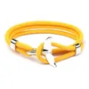 Bracelets de charme Mode Dolphin Fish Tail Corde faite à la main Nautique Voile Brazalet pour Femmes Hommes Surf Beach Bijoux Fawn22269b