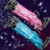 21 Hole Gatling Bubble Gun Toy Nuovo design automatico Big Bubble Maker Blower Machine per bambini Summer Bubble Gun Bath Toy Y220725