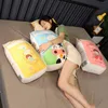 Cm Cute Milk Drinking Plush Toy Soft Filled Yellow Blue Pink Strawberry Tea Cuddle Cushion Kawaii bubble Pillow Gifts J220704