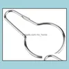 5000Pcs New Stainless Steel Chrome Plated Shower Bath Bathroom Curtain Rings Clip Easy Glide Hooks #32681 Drop Delivery 2021 Other Festive