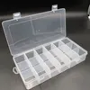 18 Grids Jewelry Storage Plastic Box Fishing Gear Accessories Transparent Tidy Boxes Desktop Cosmetic Sundries Storage Supplies BH6232 WLY