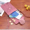 저녁 가방 여성 다기능 귀여운 전화 포켓 카드 지갑 크로스 바디 숄더 PU 방수 가방 여자 hasp 지갑