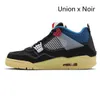 sail union x jumpman 4 chaussures pour hommes cactus jack bred black cat denim feu rouge 4s hommes entraîneurs athlétiques baskets de sport 7-13