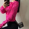 M16 kvinnors jackor rockar eleganta tillf￤llen vintage ny cerise girl party h￶gkvalitativ axelkuddar stickade koftiga kvinnliga chic casual tr￶ja kappa