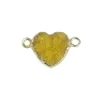 Charms Natural Original Stone Women Jewelry Making Crystal Bud Double Hanging Love Ciondolo a forma di cuore Accessori per collana fai da teCharms