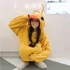 Kawaii Duck Hoodies vrouwen lange mouw schattige tops dieren sweatshirts herfst winter mode gele casual pullovers tops Harajuku 220812