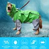 Roupas de chuva de roupas de cachorro grandes para cães grandes cães impermeabilizados casaco de chuva de macacão com capuz