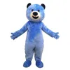 Performance bleu ours mascotte Costume Halloween noël fantaisie robe de soirée dessin animé personnage tenue Costume carnaval unisexe adultes tenue