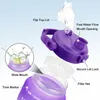BuildLife 2L 3,8 L Tritan Gallon bouteille d'eau bascule de motivation avec marqueur de temps une grande capacité gratuite étanche sans paille 220418