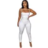 Kvinnors nya magra Rompers 2022 Spring and Summer Solid Color Suspender Slim Fiting Jumpsuit