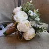 Dekoracyjne kwiaty wieńce Realistyczne ślubne panny młodej ręcznie związana dekoracja kwiatów impreza świąteczna zapasy europejskiej szezlonki longue róże