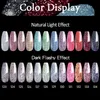 Nail Gel Toy 7 5ml Disco Reflective Polish Silver Colorful Soak Off Auroras Uv Led Diy Art Decoration 0328